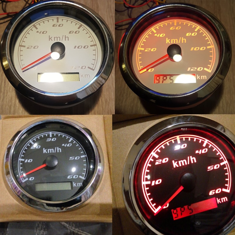 85mm GPS Tacho Messgerät 30 60 120 200 KM/H Kilometerzähler für Marine Motorrad Stiefel Auto ATV Lkw mit verrotten Hintergrundbeleuchtung