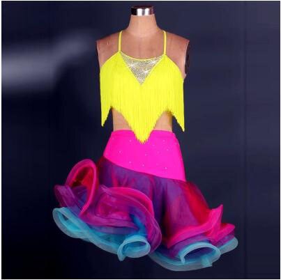 Ballsaal Randbereich Latein tanzen kleid frauen wettbewerb profi quaste elegante Senior für mädchen wettbewerb kleider damen Tango