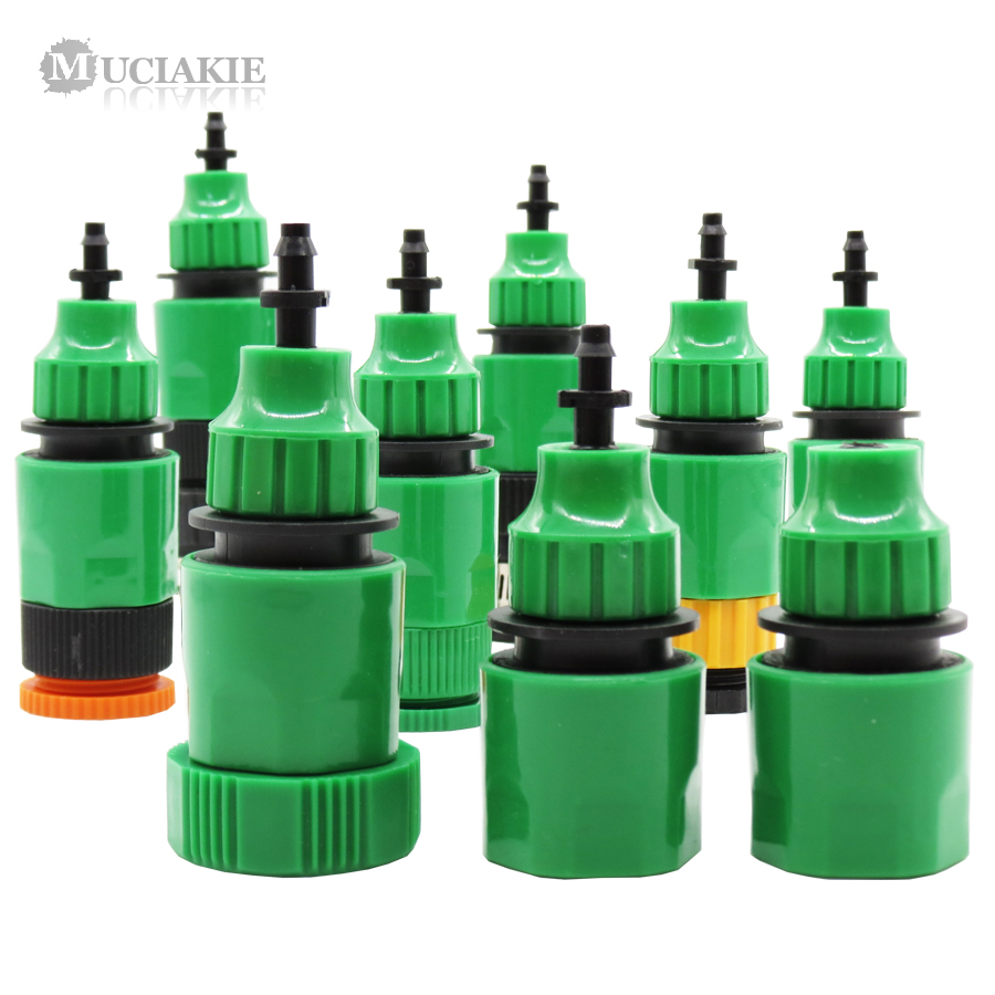 MUCIAKIE-Adaptador de acoplamiento de agua para jardín, conector rápido para grifo de riego de 1/2 '', 3/4'', 1 'a manguera de 8/11 4/7mm, 9 tipos