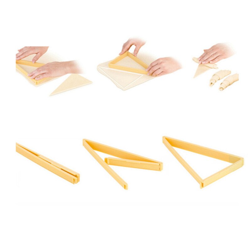 Baking Pastry Tools Plastic Croissant Cutter Mold Roll Croissant Maker Machine Bread Line Mould Dough Sheet Kitchen Accessories