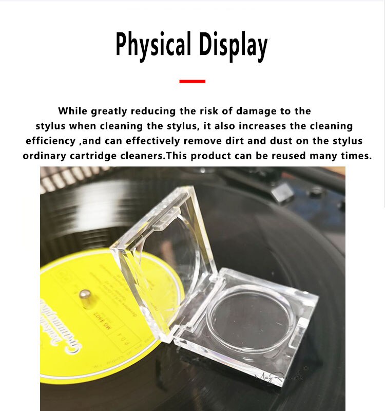 Nadelpflege-set, antistatisches plattenspieler-tonabnehmer-set, nadelreiniger-gel mit lupe