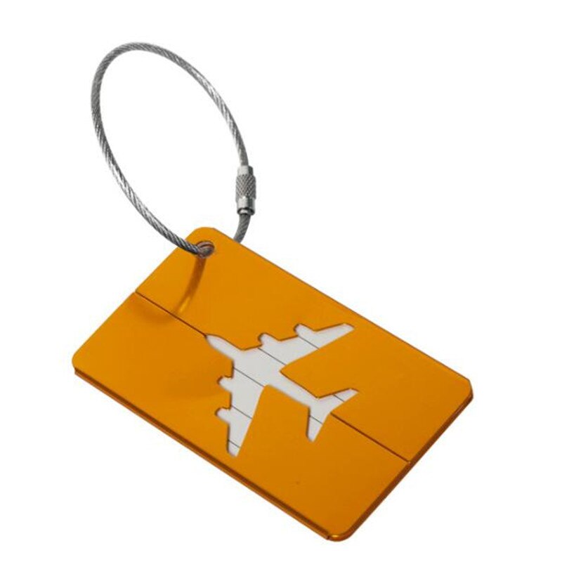 1 Pc Aluminium Bagage Tags Bagage Naam Tags Koffer Adres Label Houder Boarding Id Vlucht Reizen Accessoires: Goud