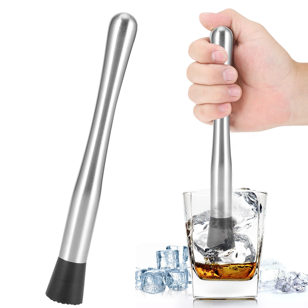 Barra de trituración de hielo de 25x m, trituradora de hielo de acero inoxidable, utensilios para Bar, coctelera, coctelera de plástico triturada, accesorios para Barra de paleta