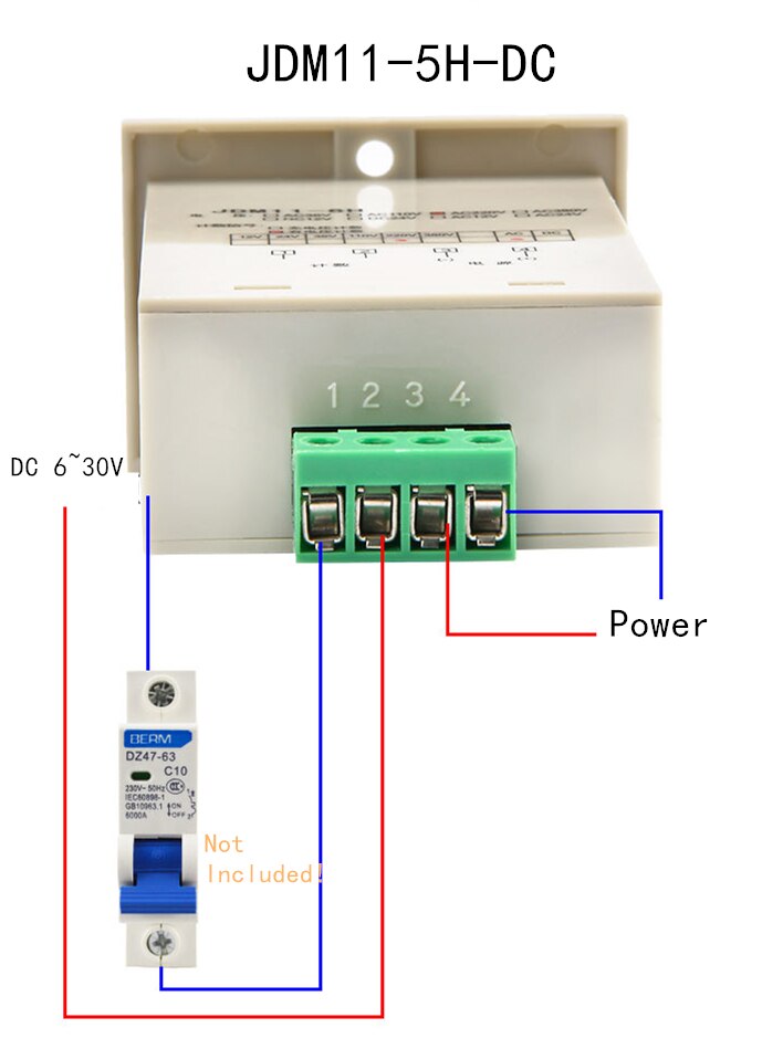 Digitale Zähler JDM11-5H/6H DC 6-36V AUF/OFF NPN Sensor Schalter Eingang 5/6 Ziffern elektronische Arbeits Power DC12/24/36 AC110/220: JDM11-6H-DC AC220V