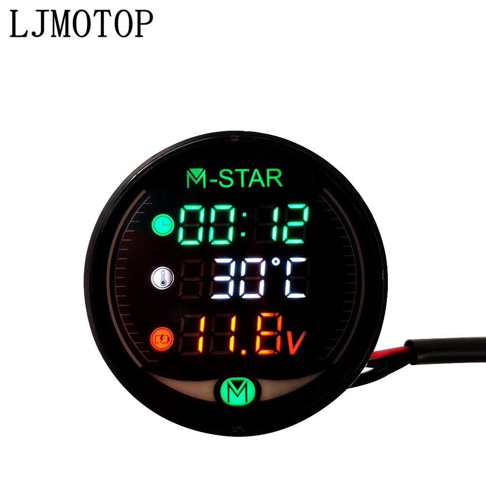 Nacht Vision Motorrad Meter Zeit Temperatur Spannung Tabelle Für Kawasaki ZX7R/ZX7RR ZX9 ZZR1200 ER-5 GPZ500S/EX500R NINJA