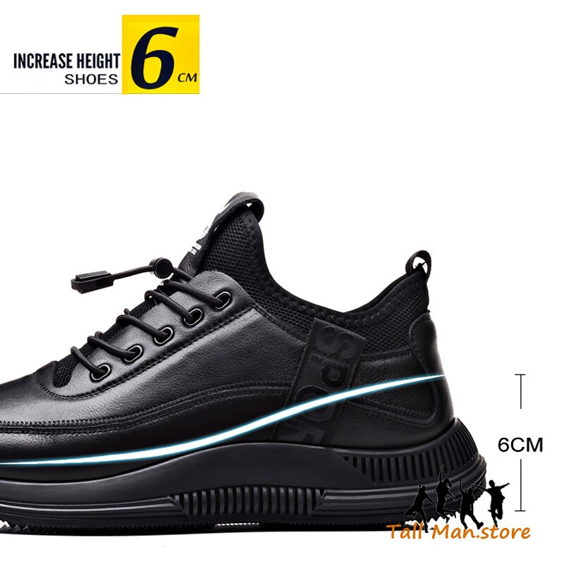 Men Elevator Shoes Men Sneakers Height Shoes Insoles 6CM Height Increase Shoes Tall Shoes