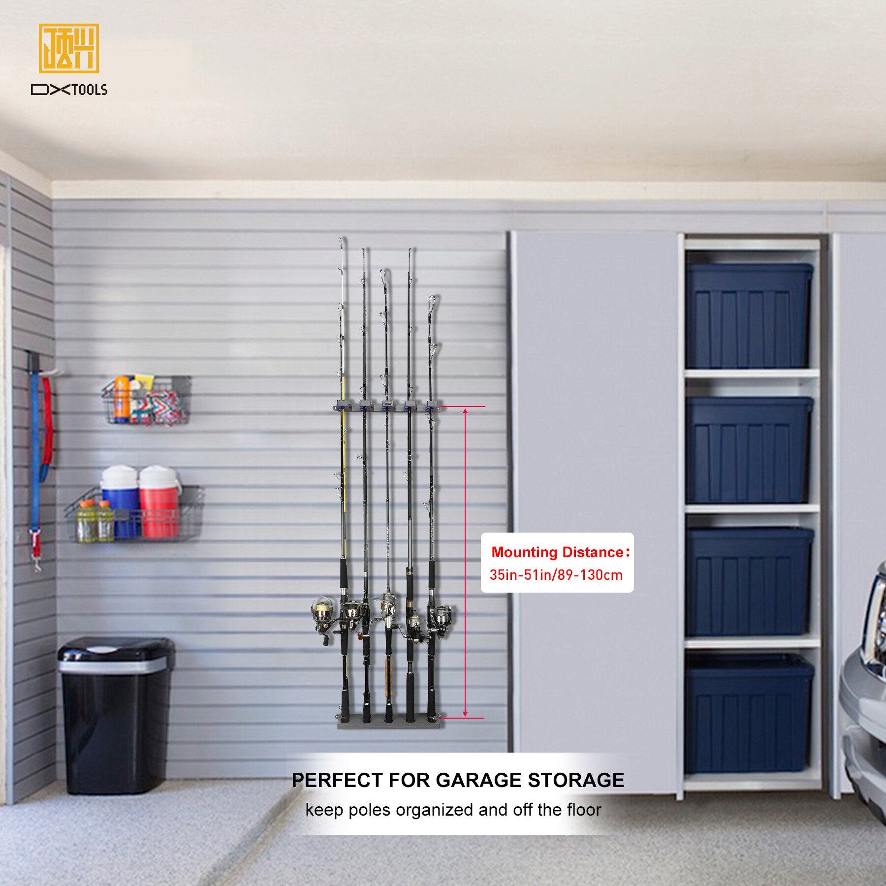 Canne à pêche en plastique, présentoir fixe, présentoir de Collection, support de rangement, 10 accessoires d&#39;équipement,