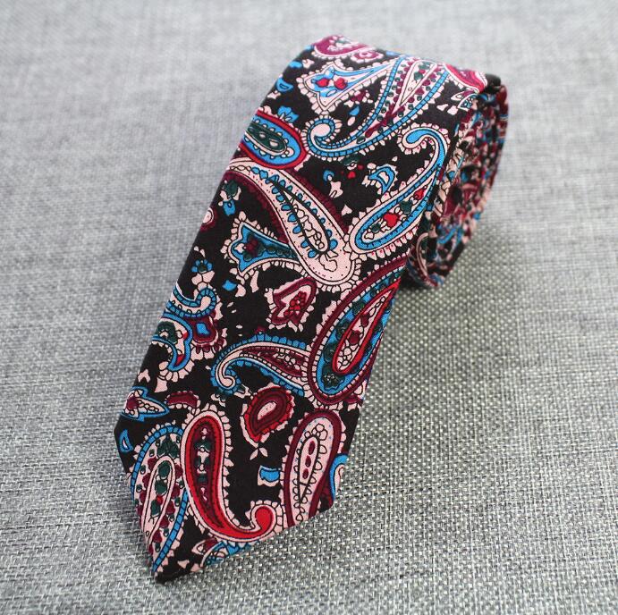 Rbott Retro Floral corbatas Paisley corbata 6cm corbatas de algodón para hombres Casual corbatas delgadas corbatas para bodas traje de