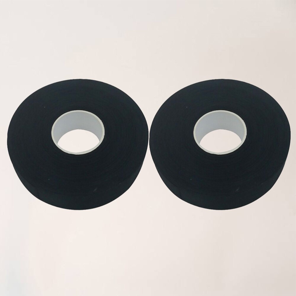 2x Hockey Stick Tape - 20M Roll - Anti-Slip Sport Wrap - Waterproof Cotton for Practice: Black