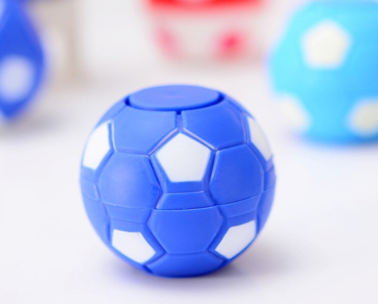 Huilong Spiner Giocattolo Regali del Nuovo Gioco del Calcio Punta Delle Dita Gyro Dito Giocattoli di Decompressione Spinner Mano Spiner Ruota Rotating: Blue A