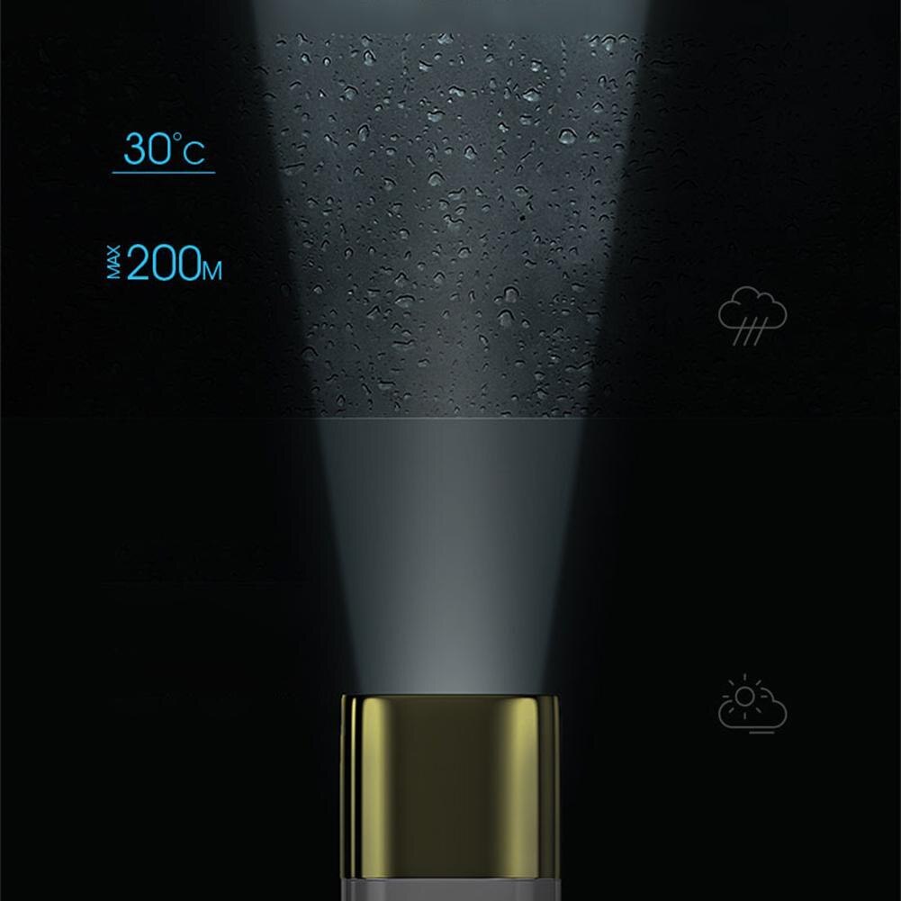 Portable Mini High Light Flashlight Smiling Shark Power Bank Waterproof Ultra Bright Torch USB Rechargeable Powerful CampLight