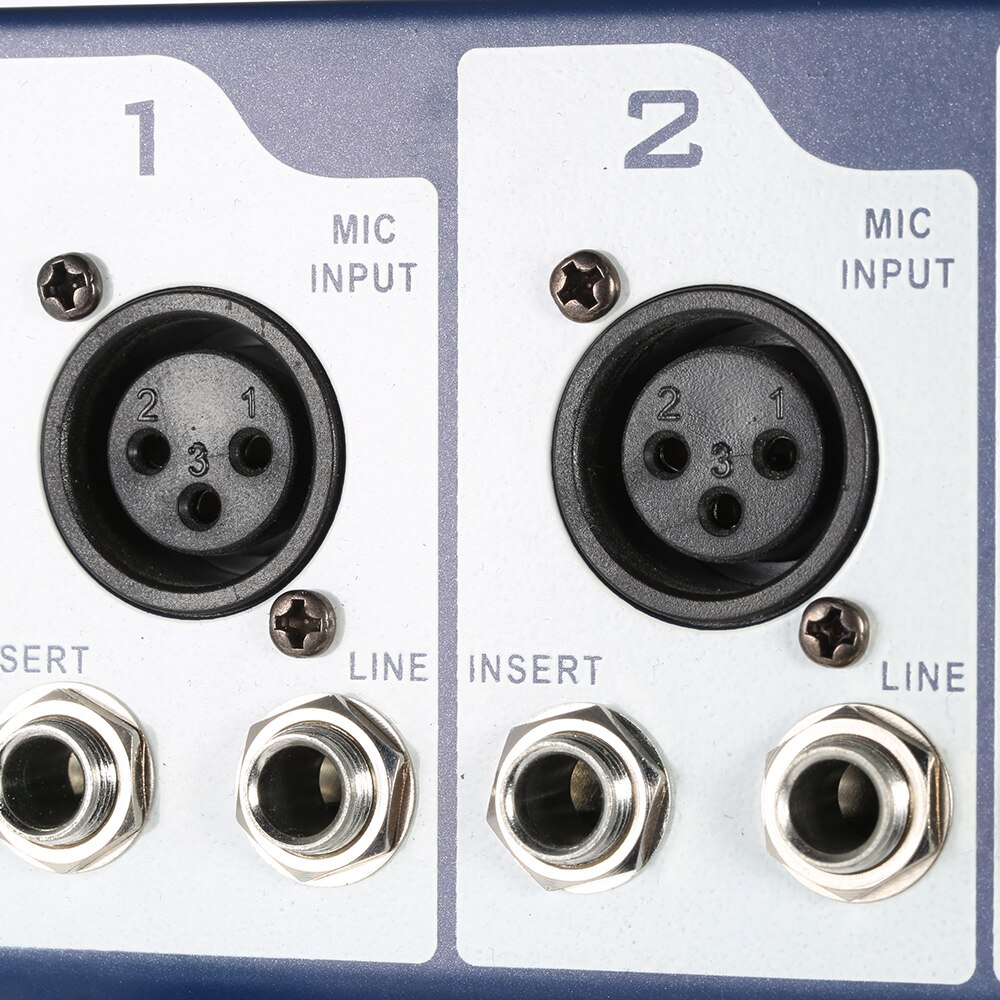 Muslady F4 Professionelle Metall 4 Kanal Live Mixing Konsole 3-Band EQ USB Funktion 48V Phantom mit bulit-in Wirkung