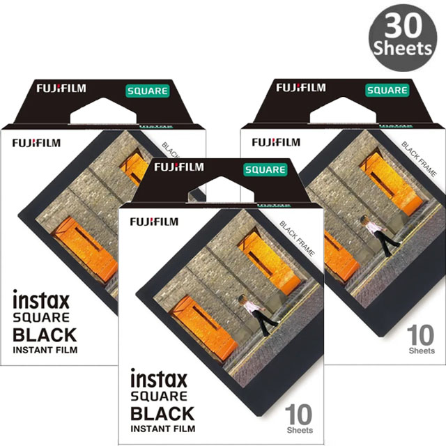 Fujifilm Instax Mini Film carré papier Photo bord noir/blanc 10-50 feuilles pour caméra Instax SQ10 SQ6 SQ20 partager imprimante SP-3: Bleu
