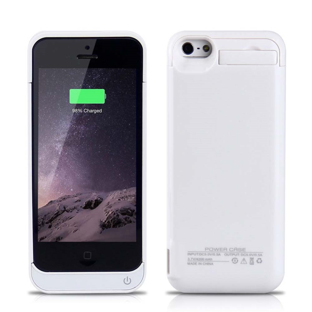 Charger Battery 2200mAh Power Bank Case Extra External Backup Battery for iPhone 5/5S/ SE Charger Battery Backup
