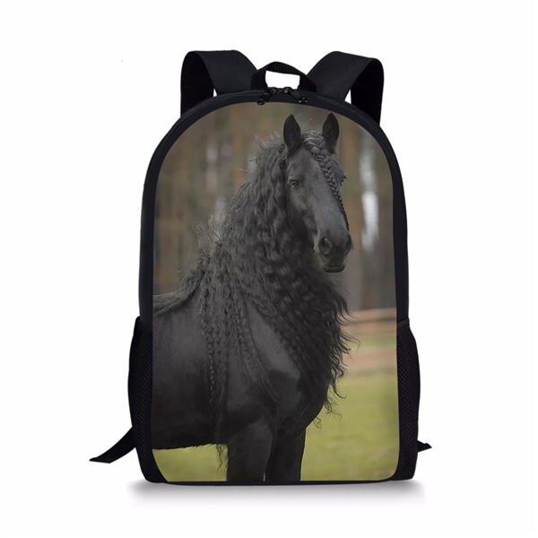 3 stuks/set met een mooi fries paard print patroon schooltas voor jongens tienermeisjes rugzakken kinderen studenten reistas: Cdgx 1511c