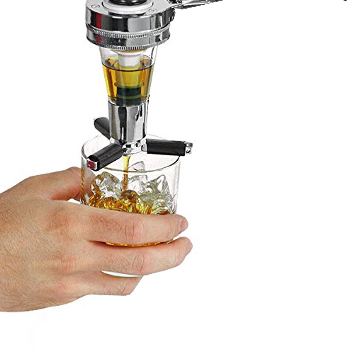 Bar Tools Wall Mounted 3-Station Liquor Dispenser Wine Pourers Wine Dispenser Alcohol Bottle Dispenser Drinking Pourer Decanter