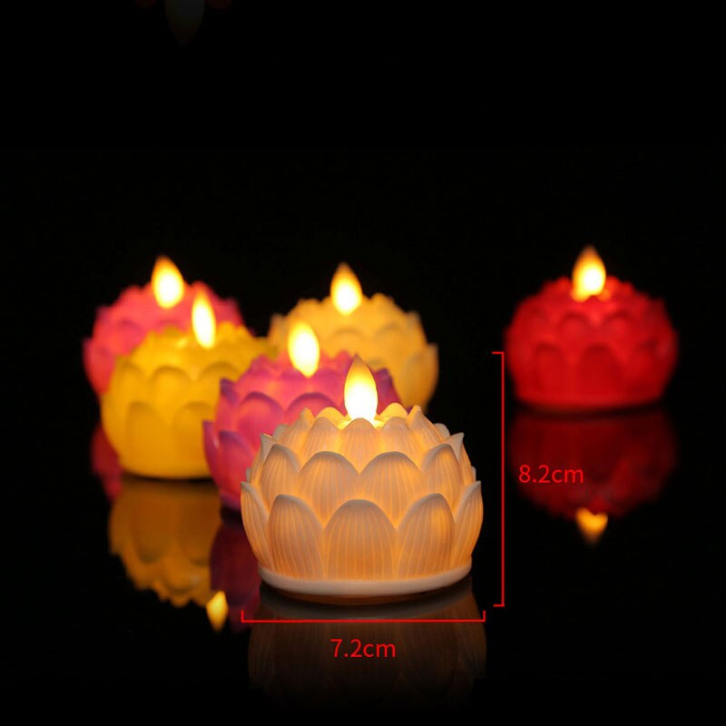 Warm White Moving Wick Battery Lotus Candles,AAA Battery Operated Special Votive Church LED Candle Light