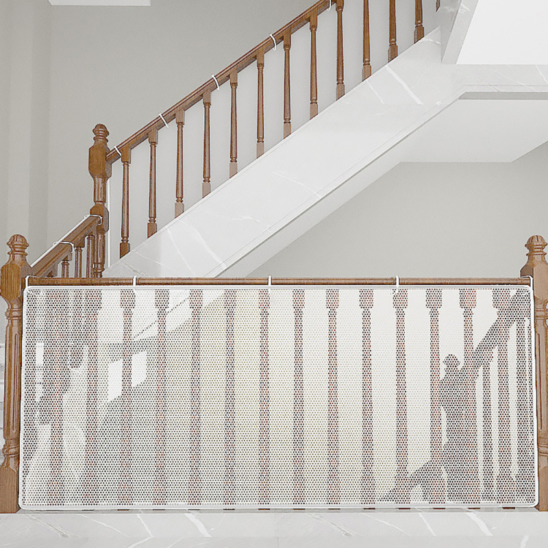 Durable Child Safety Protective Net Multipurpose Bannister Guard Deck Fence Fine Mesh for Balcony Stairs: 300x78 white