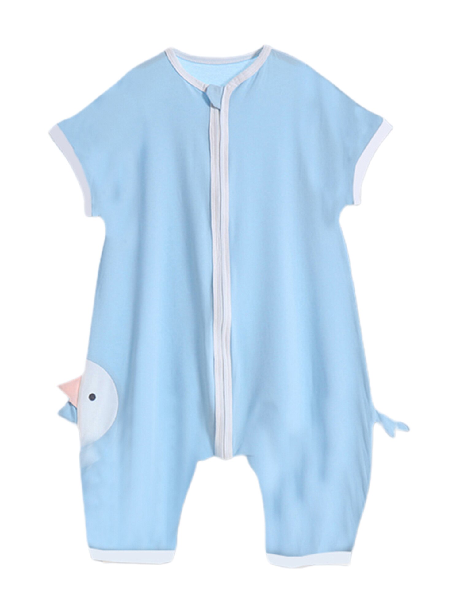 Baby Bunting Cartoon Katoenen Slaapzak Voor Baby Boy & Girl Cool Gevoel Dunne Wearable Deken Met Benen: E / 80