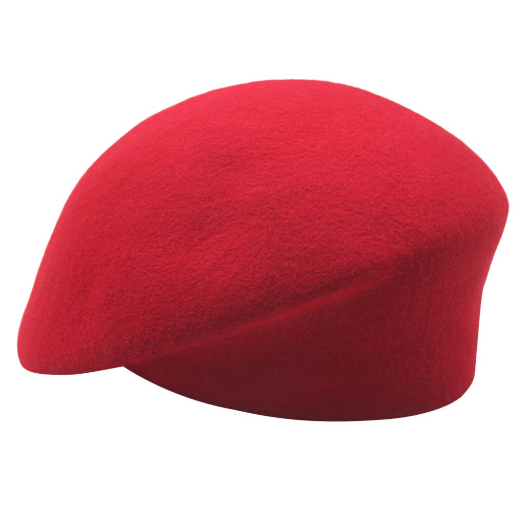 Womail Wol Baret Vrouwen Herfst Winter Warm Cap Vintage Stijlvolle Kunstenaar Schilder Franse hoed Meisje Pompoen Platte Hoed Vilt Baretten 823: RD