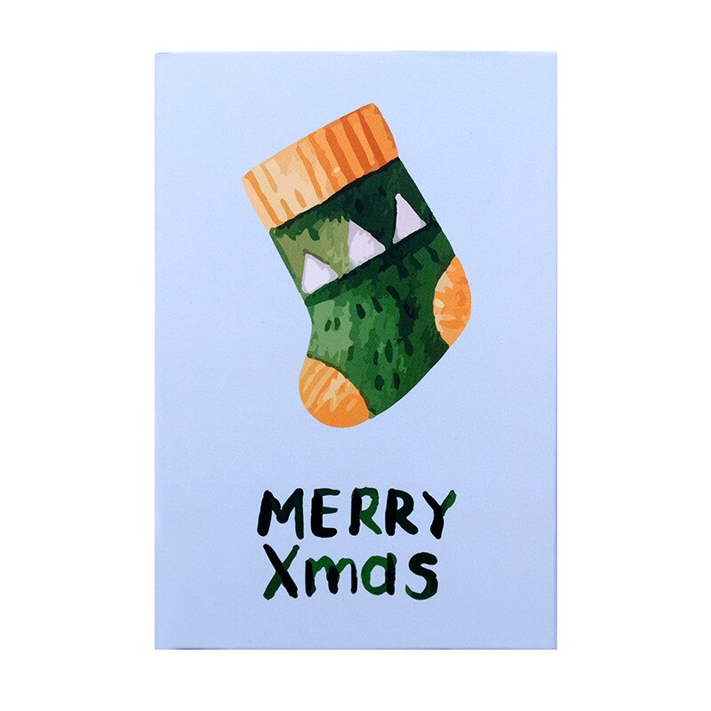 8pcs Merry Christmas Greet Card With Envelop Simply Style Pink Yellow Xmas Postcard Thank You Cards Christmas Invit Greet Card: A5