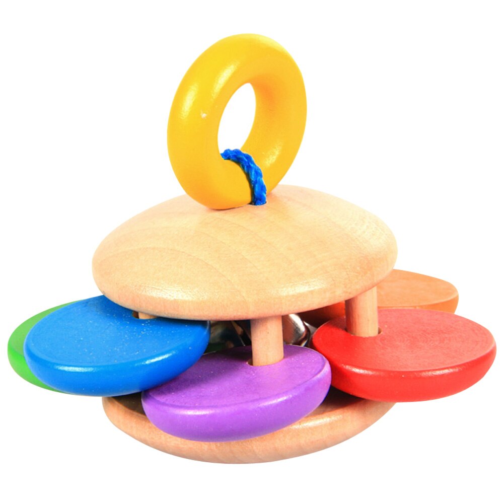 Baby Kids Wooden Bell Rattle Toy Baby Handbell Mus... – Grandado