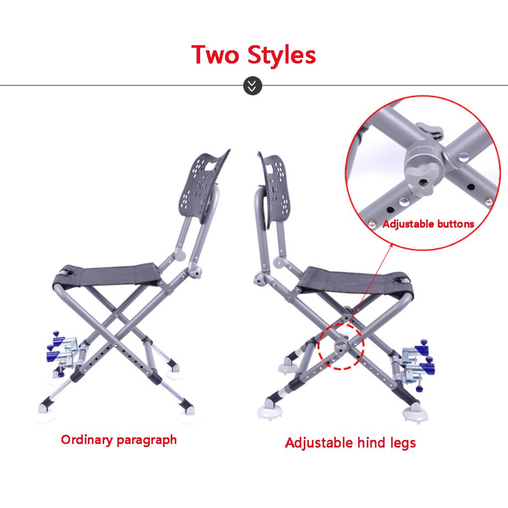 Sedia da pesca sedia da pesca in lega di alluminio resistente e multifunzionale per esterni set schienale regolabile reclinabile a quattro gambe