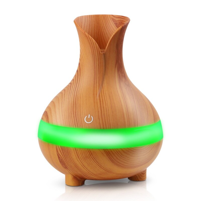 USB Mini Wood Grain Air Humidifiers Aromatherapy Ultrasonic Humidifier Diffuser With Color Changing LED Home air fresher: C