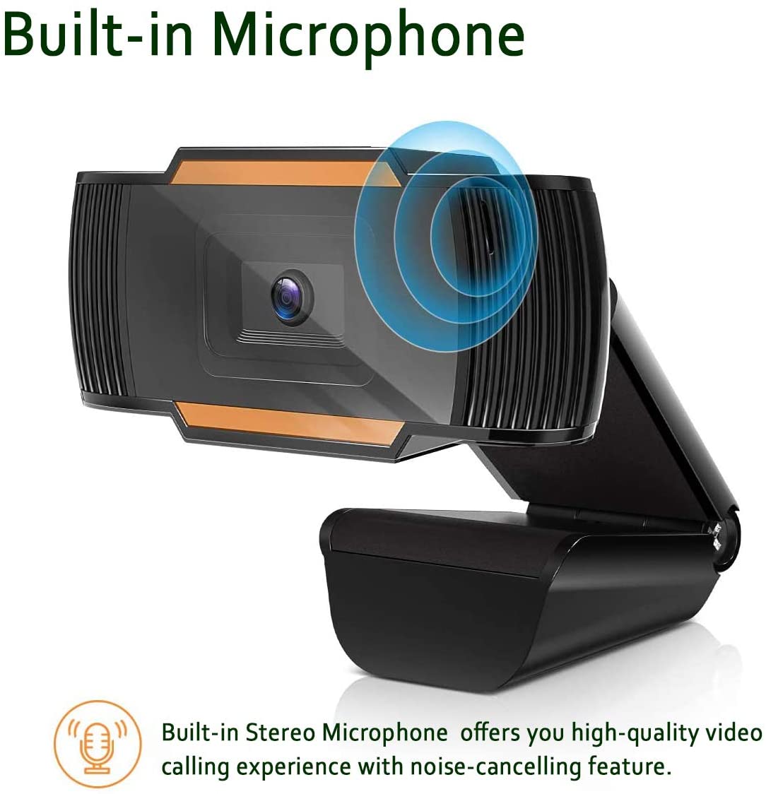 Hd Webcam Met Microfoon Voor Desktop Pc Laptop, full Hd Usb Conferentieruimte Webcam Met Draaibare Clip En Groothoek View