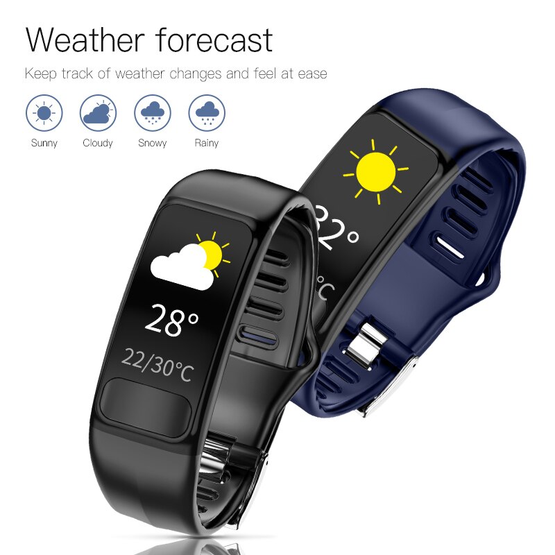 P12 ECG PPG SPO2 Smart Bracelet Heart Rate Blood Pressure Monitor Sport Smart Band IP67 Waterproof Fitness Tracker PK P1 P3 P11