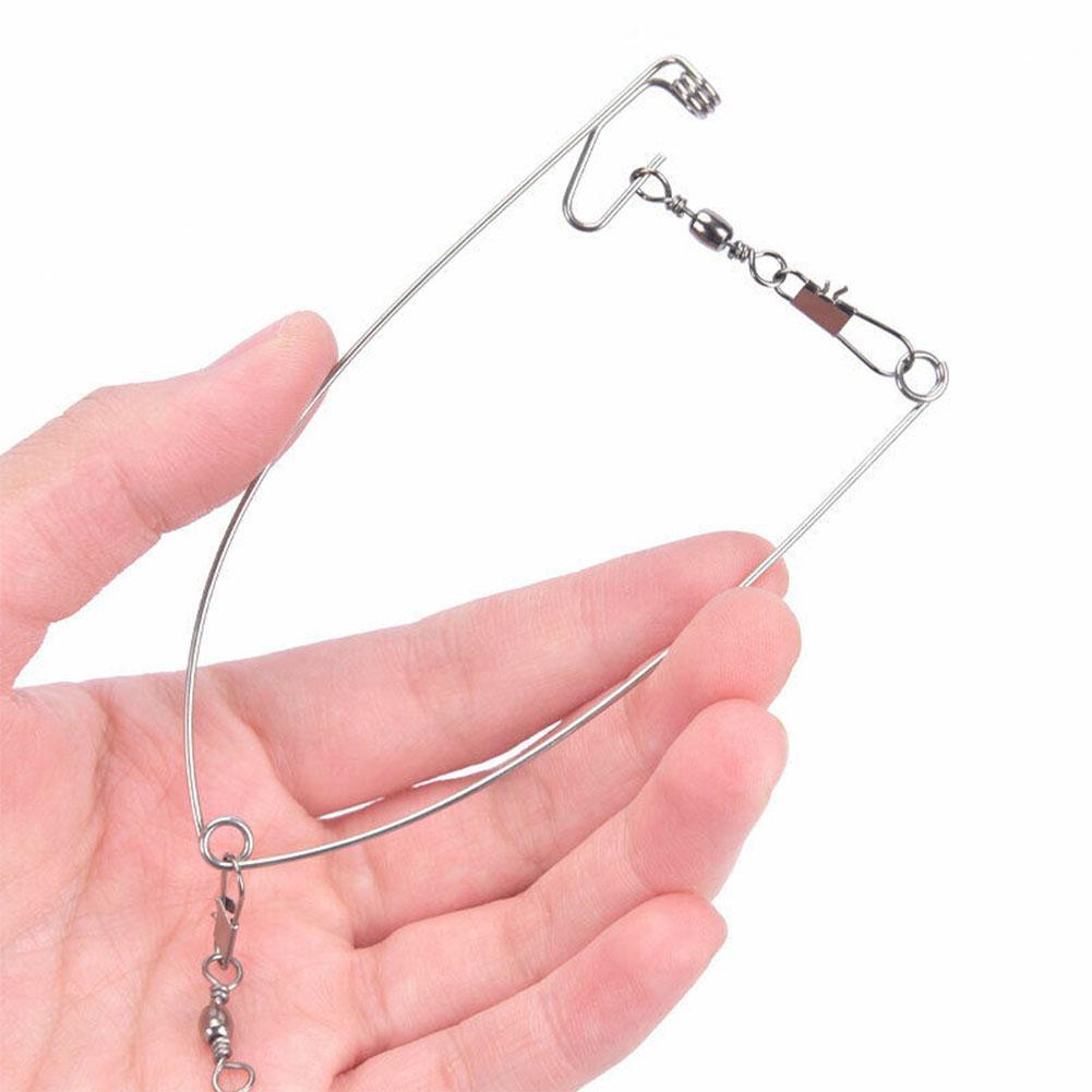 5pcs Automatic Fishing Device Trigger Spring Ejection Fishing Hook Bait Steel Universal Fishing Tackle Fishing Supplie