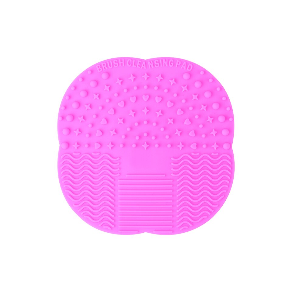 Neue 1PC Silikon machen-hoch Pinsel Reiniger Pad Waschen Pinsel Gel Reinigung matt Stiftung Pinsel Reiniger Kosmetische machen-hoch-Werkzeug: klar Violett