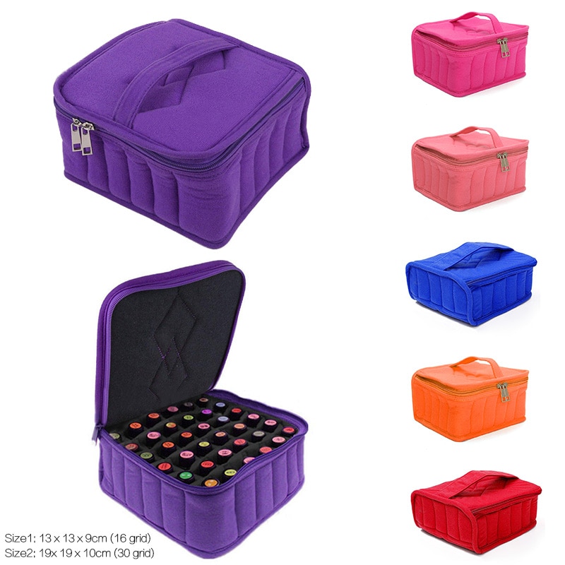 Tragbare 16 Flasche 15ml Ätherisches Öl Lagerung Tasche Tasche Halfter fallen Reise Nagellack Veranstalter Lagerung Kasten Container Sarg
