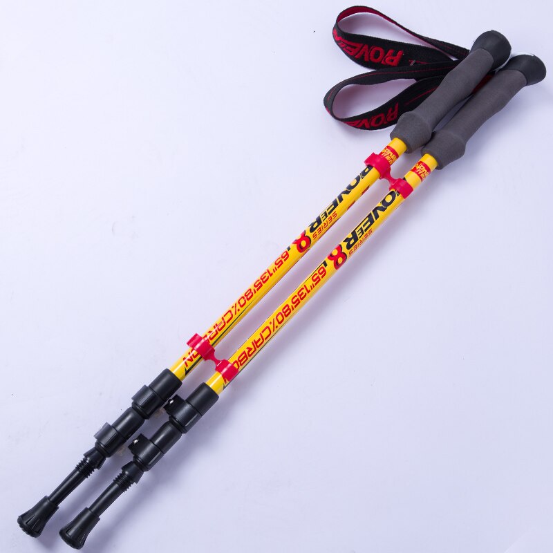 Bastones de Trekking de fibra de carbono Pioneer, bastones de senderismo ligeros plegables de bloqueo rápido con bolsa de transporte, 1 par