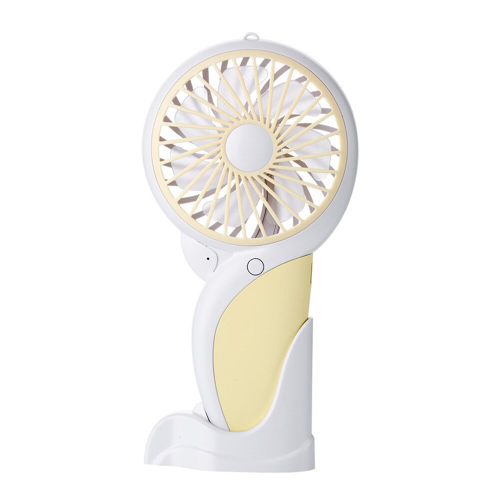 MOONBIFFY Portable Mini USB Handheld Fan - 3.7V - Quiet Operation Below 36dB - Compact Travel Size: Yellow