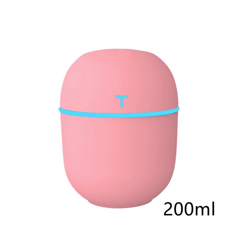 Portable 300ml Humidifier USB Ultrasonic Dazzle Cup Aroma Diffuser Cool Mist Maker Air Humidifier Purifier With Romantic Light: 200ml pink