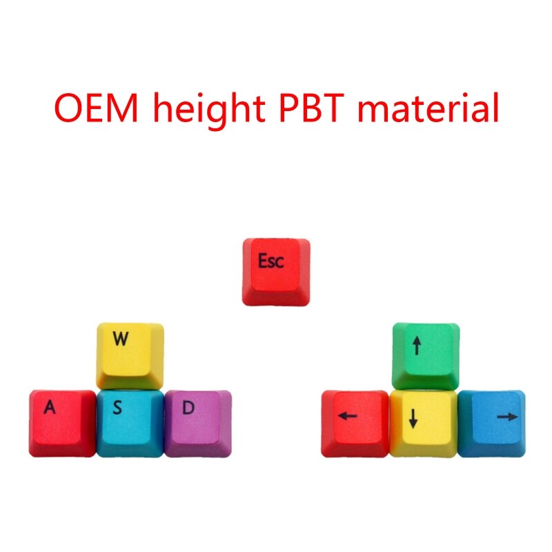Teclado mecánico WASD de 9 teclas, perfil OEM PBT RGBY, modificadores N0HC