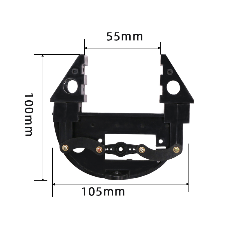 Brazo de Robot negro, accesorio de pieza robótica, plataforma, soporte Servo de viga en U para soporte de rodamiento de dirección Servo estándar, piezas de vapor DIY: Chocolate