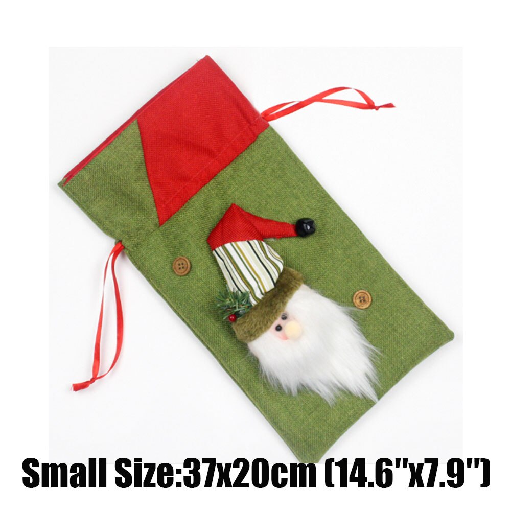 1Pc Kerst Grote Jumbo Vilt Santa Zak Kinderen Xmas Snoep Kous Tas Prachtige Kerstman Oversized Bos tas: Santa Claus S