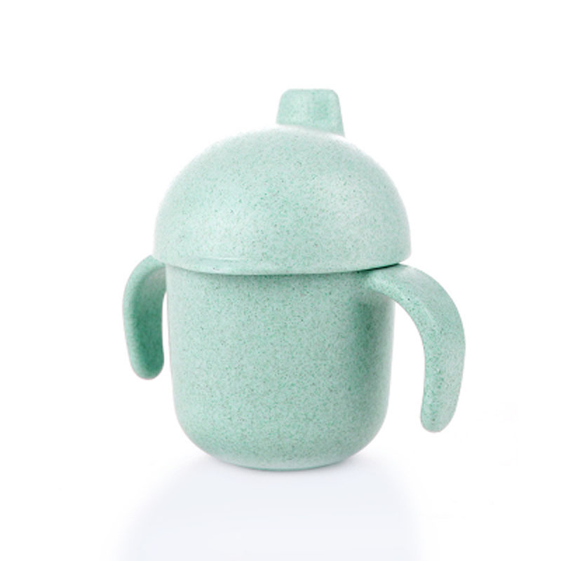 ¡Libre de BPA! Vasos pijos Para bebés de PP de grado alimenticio de 240 ML, taza Para aprender a beber con asa Para bebés, mango de vaso Para beber: green