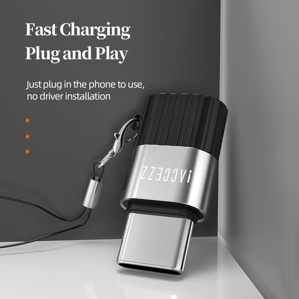 !ACCEZZ Mini USB C Adapter Micro USB Lighting For iPhone 12 11 Samsung Huawei Phone Tablet Fast Charging Data Cable Converter