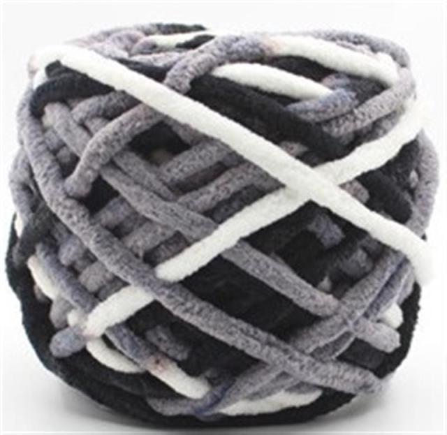 Mélange de fils de laine Chenille en Polyester, 100g par boule, laine mélangée au lait doux, pour le tricot à la main, bricolage, Crochet, chapeau, écharpe, fourrure: 17