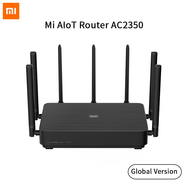 Xiaomi Mi AIoT Router AC2350 Gigabit 2183Mbps 128MB Dual-Band WiFi Wireless Router Wifi Repeater With 7 High Gain Antennas Wider: Add UK plug
