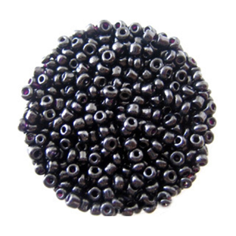 2400 stks/partij 2mm Rocailles voor Handwerken 11 Kleuren Graland Ballen Parels voor Ambachten Sieraden DIY Maken Spacer Decoratie parels: Black