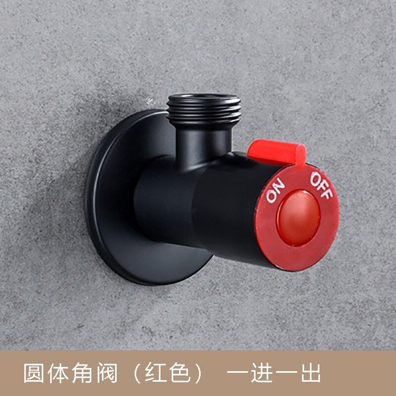 Angle ValvesBathroom Valve Faucets Black Stainless Steel Kitchen Cold Mixer Tap Accessories Standard G1/2 Threaded: style     A