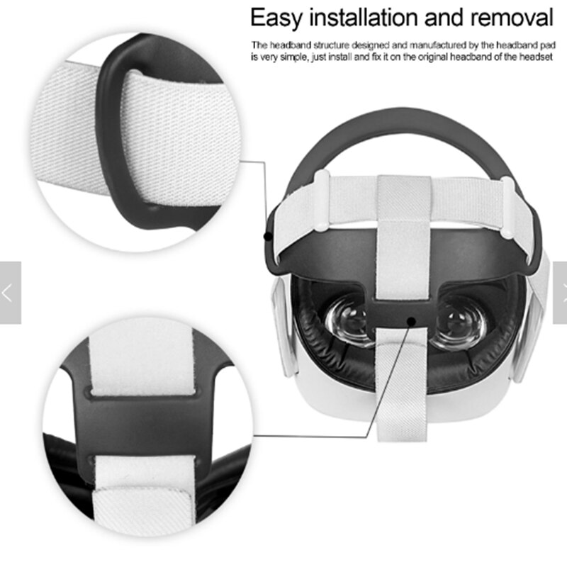 For Oculus Quest 2 VR Elite Strap Headband Cushion Removable Adjustable Headsets Pad For Oculus Quest 2 Accessories