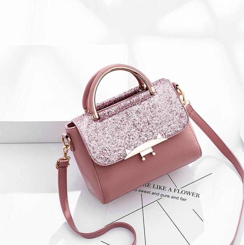 Bolso pequeño de Metal con de cabeza de león, forma cuadrada, bandolera, de , para mujer: Pink