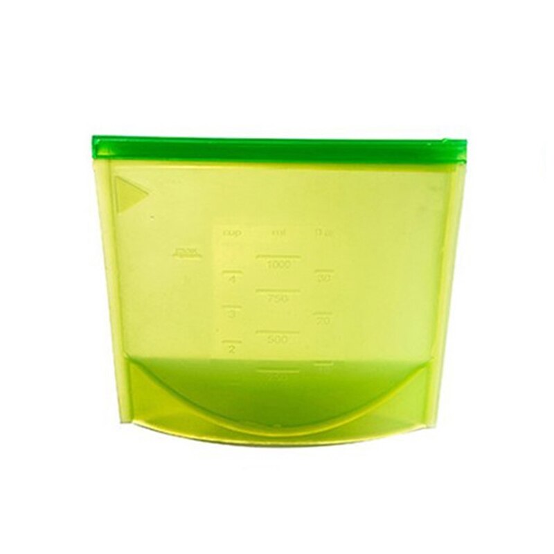 Bolsas reutilizables de silicona para alimentos al vacío, sellador de alimentos frescos, bolsas de almacenamiento de leche y fruta, nevera, bolsa organizadora para almacenamiento, 1000ml: No.1 / 500ml