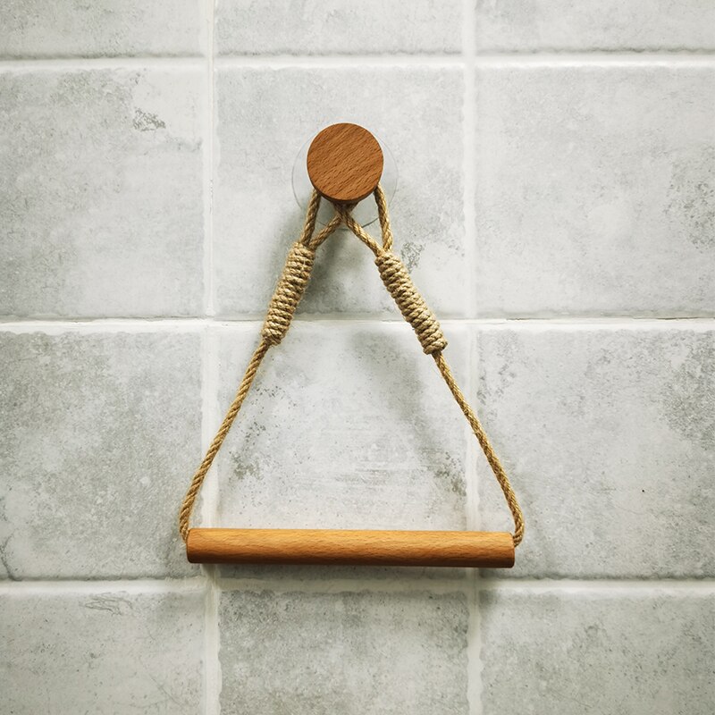 Hemp Rope Toilet Paper Holder Retro Industrial Wall-mounted Towel Rack Toilet Paper Stand Toilet Accessories Bathroom Decoration