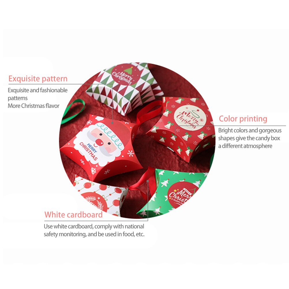 Christmas Paper Boxes Chocolate Candy Goodies Boxes Paper Favour Treat Exquisite Christmas Box